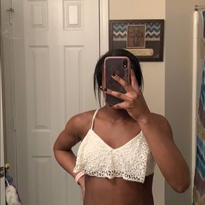white bikini top
